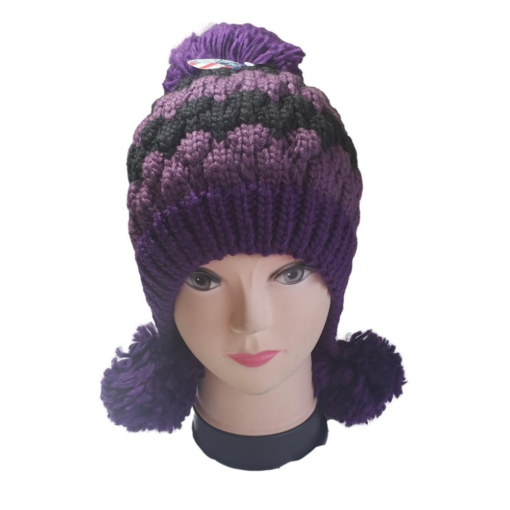 3 Hats For $15 Winter Clearance Knitted PomPom Ear Flap Warm Beanie Multicolor